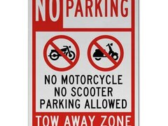 No Motorcycle No Scooter Parking Allowed Sign